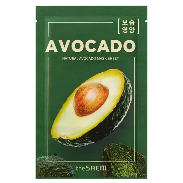 THE SAEM Natural Avocado Sheet Mask 21ml