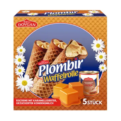 Jäätis kondenspiim. vahvlitorus Plombir 5x60g