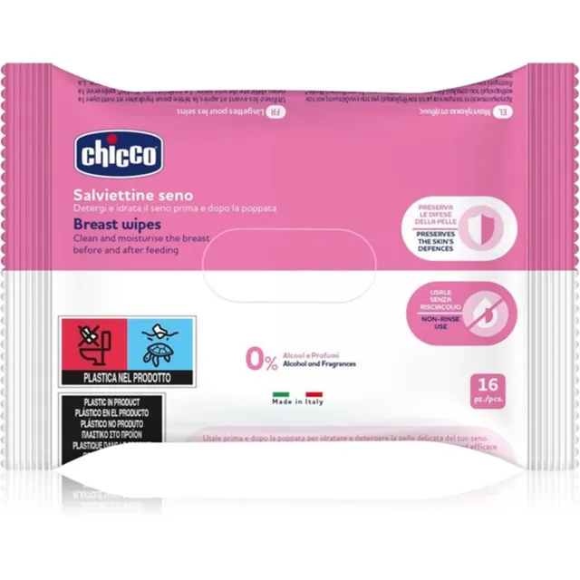 Chicco Breast Wipes Niisked puhastusrätikud rindade jaoks 72 tk