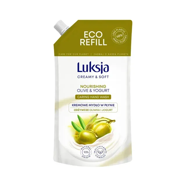 Vedelseep  Eco Refill, Olive&Yogurt, LUKSJA, 400ml