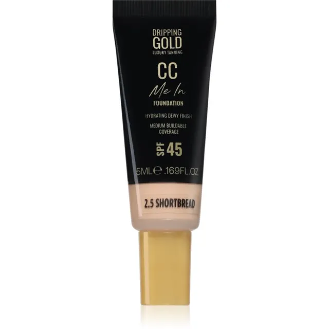 Dripping Gold CC Me In Mini Trial Kerge jumestuskreem SPF 45 varjund Shortbread 2.5 5 ml