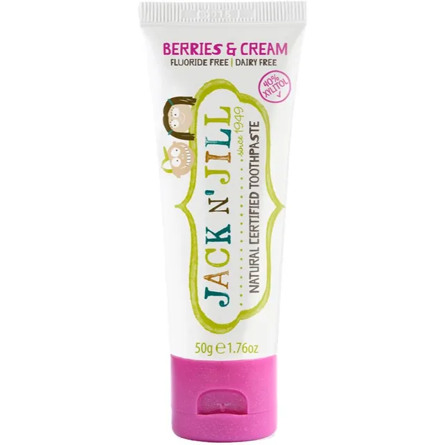 Jack N’ Jill Toothpaste Looduslik hambapasta lastele maitse Berries & Cream 50 g