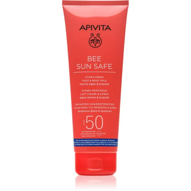 Apivita Bee Sun Safe Hydra Fresh Milk SPF50 Päikesekaitsepiim näole ja kehale SPF 50 200 ml