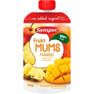 Semper fruktmums mango-õuna-ananassipüree 110g, alates 6-elukuust