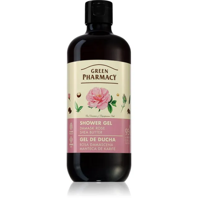 Green Pharmacy Damask Rose & Shea Butter Shower Gel Siidine dušigeel 500 ml