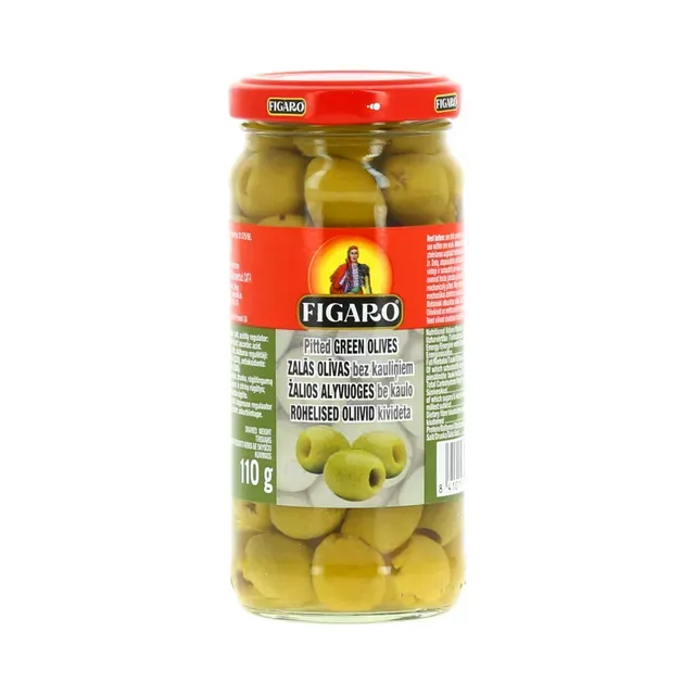 Rohelised oliivid kivideta, FIGARO, 240 g