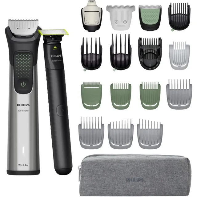 Philips Series 9000 MG9557/15 mitmeotstarbeline trimmer + Philips One Blade Face 1 tk