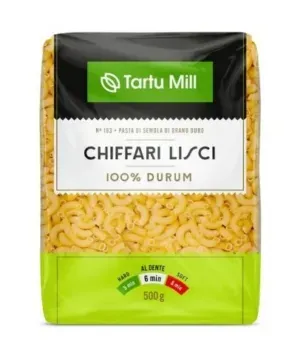 Tartu Mill Durum pasta Chiffari Lisci 500g