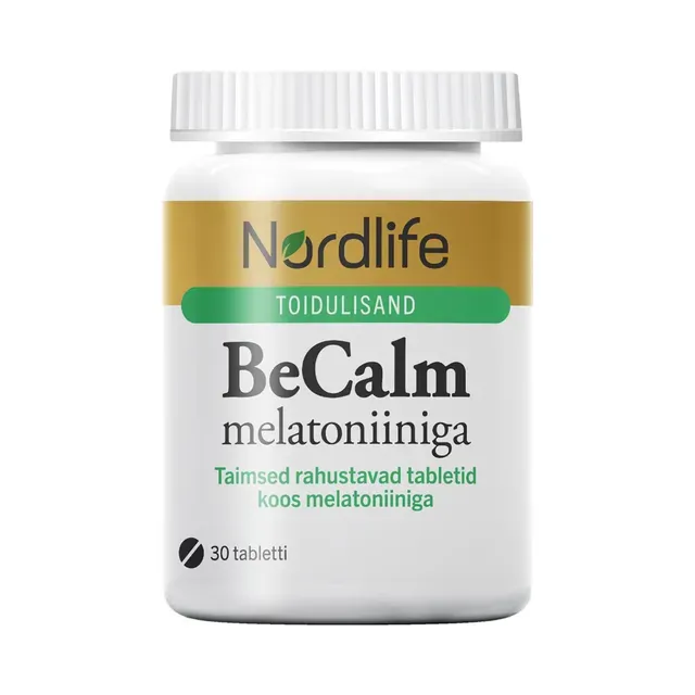 BeCalm melatoniiniga tabletid N30, NORDLIFE, 15 g