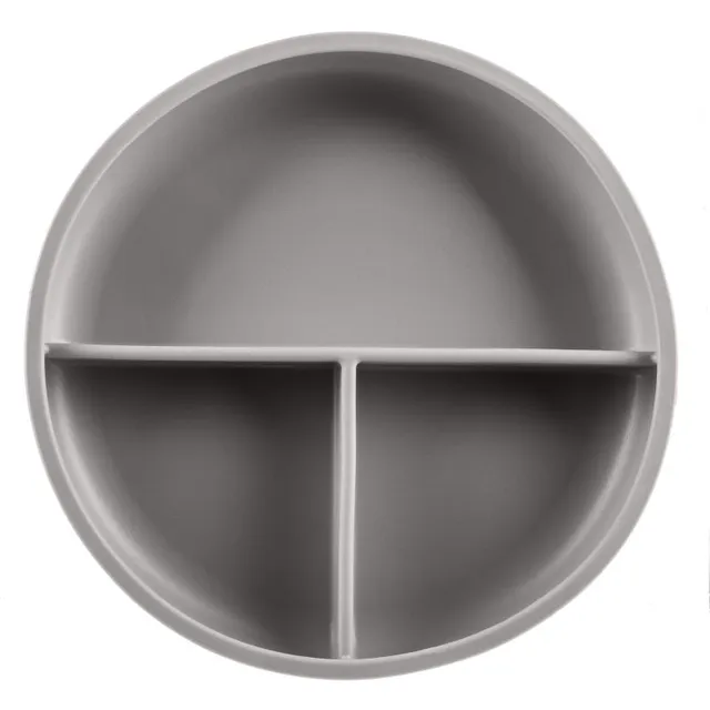 Zopa Silicone Divided Plate sektoriteks jagatud taldrik iminapaga Dove Grey 1 tk