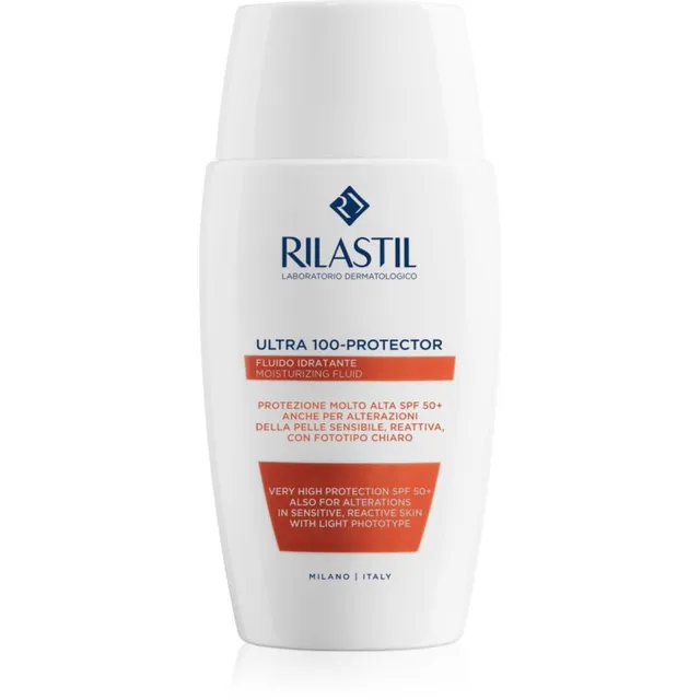 Rilastil Ultra 100-Protector Niisutav ja kaitsev vedelik tundlikule nahale SPF 50+ 50 ml