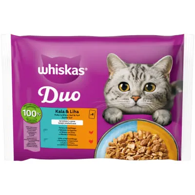 Kassikonserv Whiskas Duo Surf&Turf 4x85g