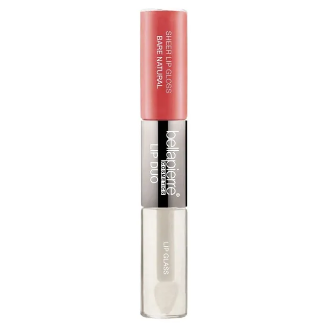 BELLAPIERRE Sheer Lip Gloss & Clear Duo Bare Natural 7ml