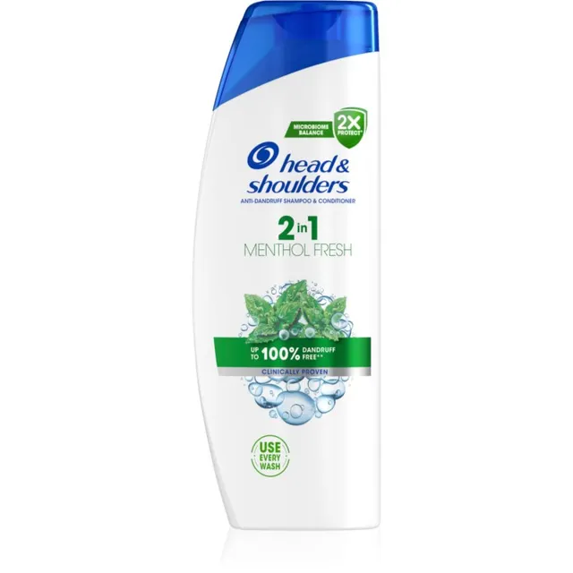 Head & Shoulders Menthol Fresh 2in1 Šampoon ja palsam kaks-ühes kõõma vastu 625 ml