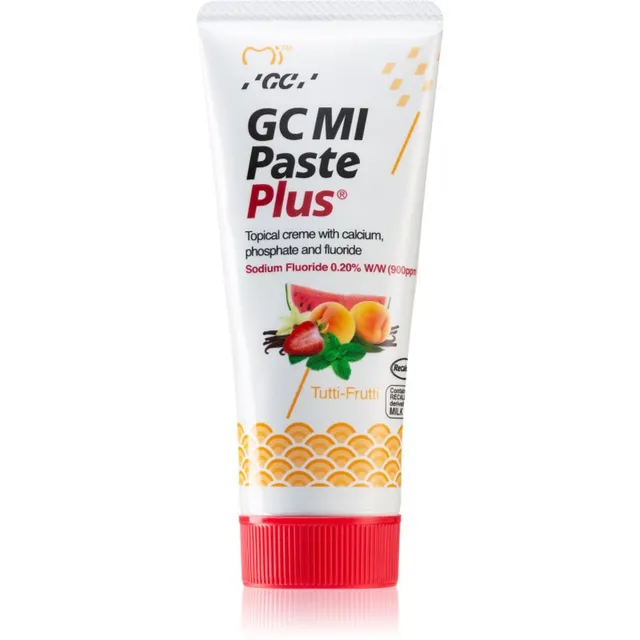 GC MI Paste Plus Remineraliseeriv kaitsekreem tundlikele hammastele fluoriidiga maitse Tutti Frutti 35 ml