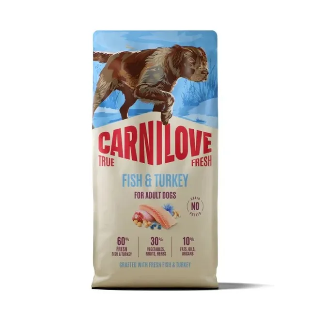 Carnilove True Fresh kuivtoit koerale, kala/kalkun, 12 kg