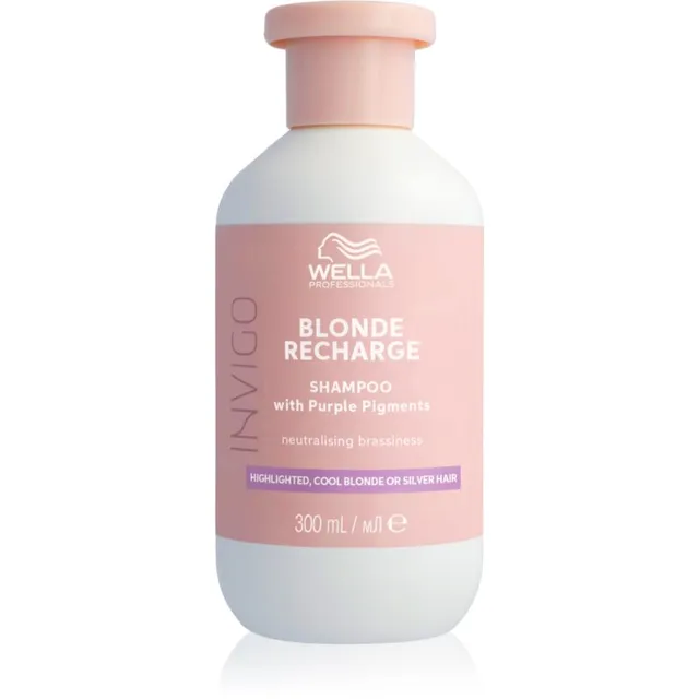 Wella Professionals Invigo Blonde Recharge Šampoon blondidele juustele kollaste toonide neutraliseerimiseks 300 ml