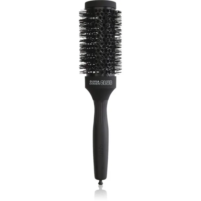 Olivia Garden Club The Glow Blowout Ceramic Round Brush Black Ümmargune juuksehari M 1 tk