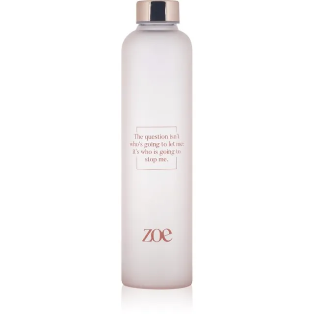 ZOE Quote Glass Bottle veepudel värv Pink 1 tk