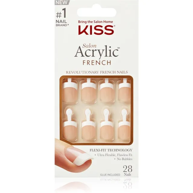 KISS Acrylic French Kit Kunstküüned 28 tk
