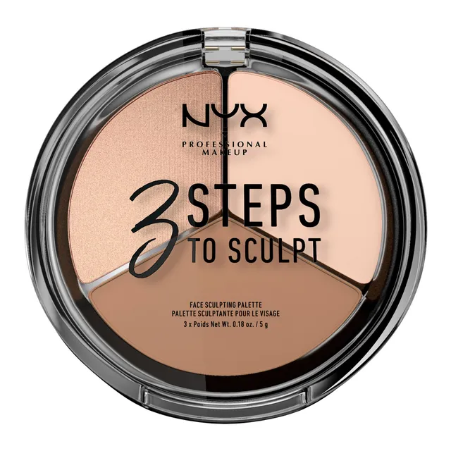 3 Steps to Sculpt näokontuurimise palett
