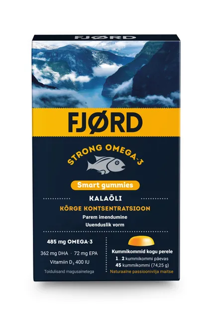 FJORD STRONG KALAÕLI OMEGA-3 KUMMIKOMMID N45