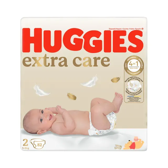 Mähkmed Extra Care 2 3-6kg, Huggies, 82tk