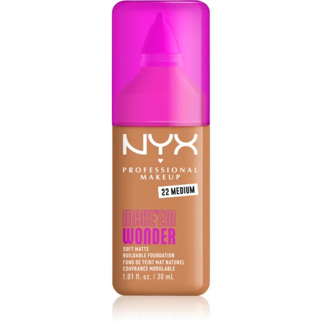 NYX Professional Makeup Make ‘Em Wonder Kerge matistav jumestuskreem varjund 22 Medium 30 ml