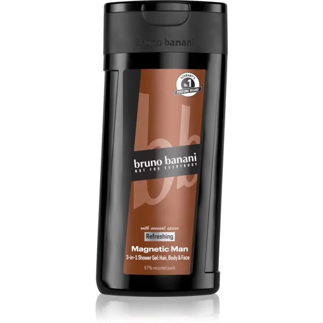 Bruno Banani Magnetic Man Lõhnastatud dušigeel kolm-ühes meestele 250 ml