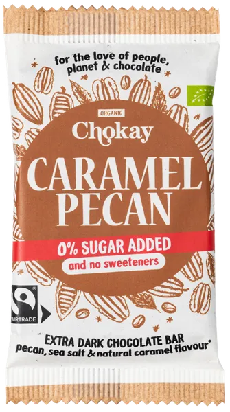 Tume šokolaad pekanipähklitega CARAMEL PECAN, ökoloogiline