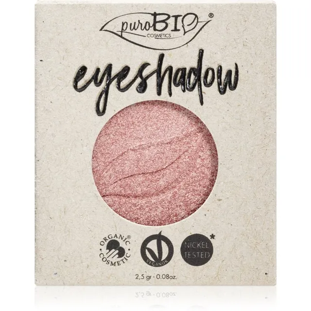 puroBIO Cosmetics Compact Eyeshadows Lauvärv täitepakend varjund 25 Pink 2,5 g