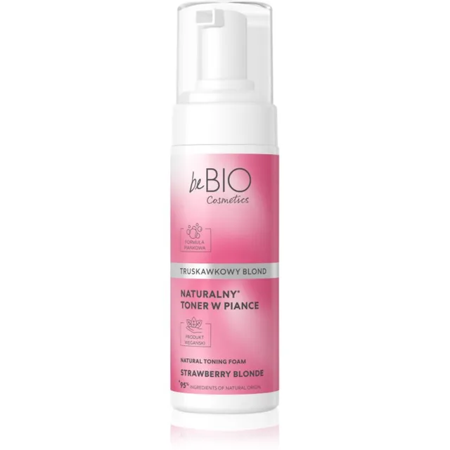 beBIO Natural Foam Toner Strawberry Blonde Tooniv vaht juustele 120 ml