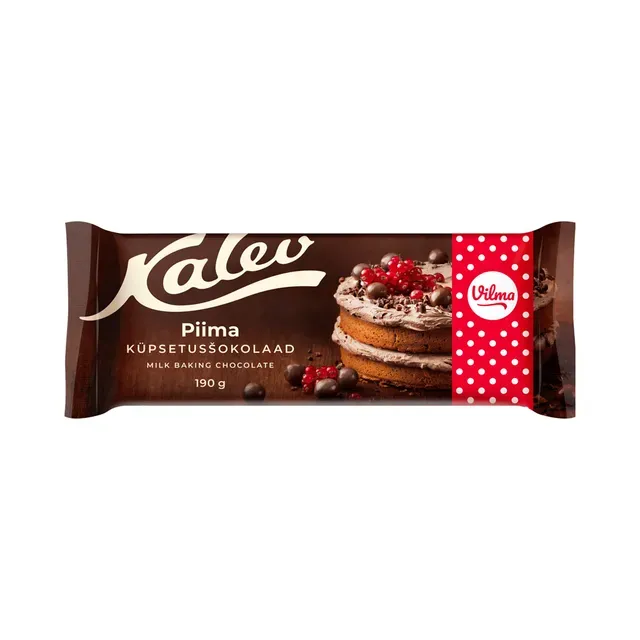 Vilma küpsetusšokolaad piima, KALEV, 190 g