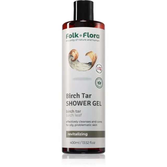 Folk & Flora Birch Tar Toitev dušigeel 400 ml