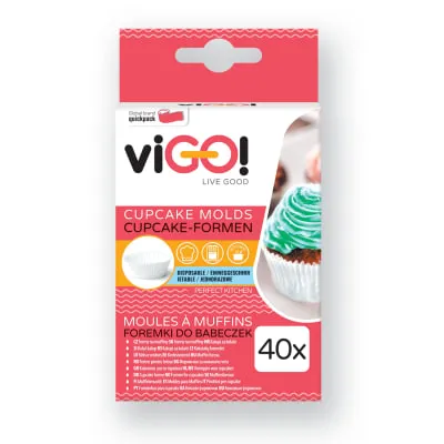 Muffinivormid Vigo d6,7cm, 40tk