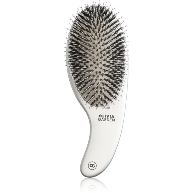Olivia Garden Expert CURVE Nylon Silver Juuksehari metssea harjastega 1 tk