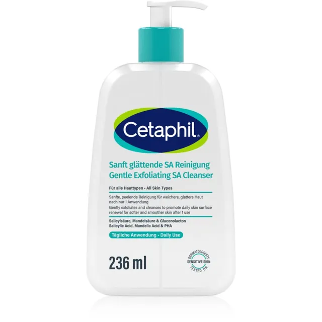Cetaphil Gentle Exfoliating SA Cleanser kerge kooriv geel kõigile nahatüüpidele 236 ml