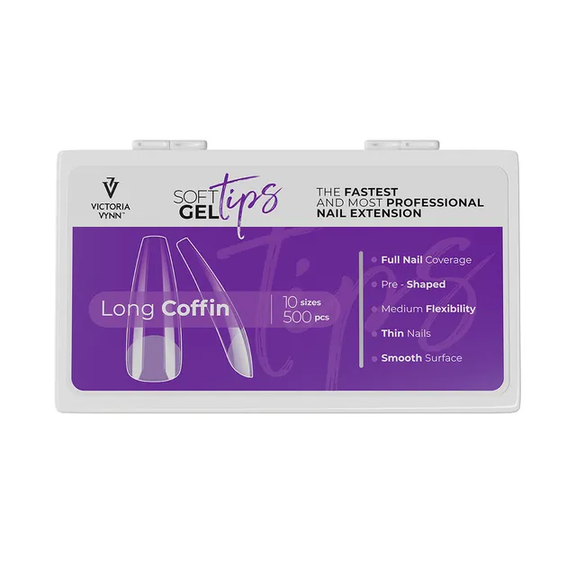 Victoria Vynn Soft Gel Tips Long Coffin