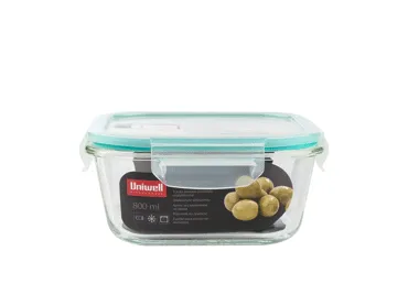 Klaasist toidukarp UNIWELL 800ml