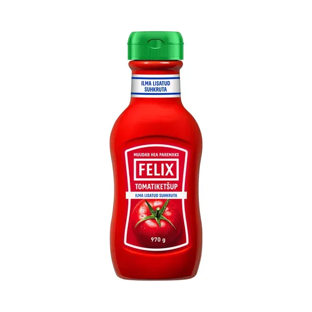 Tomatiketšup ilma lisatud suhkruta, FELIX, 970 g