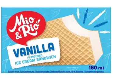 Vanillijäätis vahvlite vahel MIO&RIO 90g