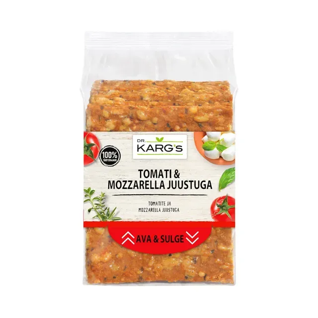 Näkileib tomati ja Mozarella, Dr. Karg, 200 g