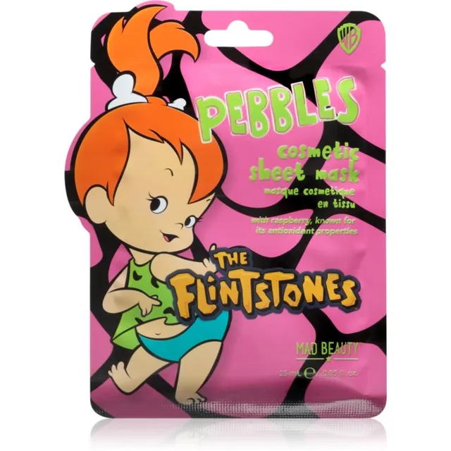 Mad Beauty The Flinstones Pebbles Niisutav näo lehtmask 25 ml