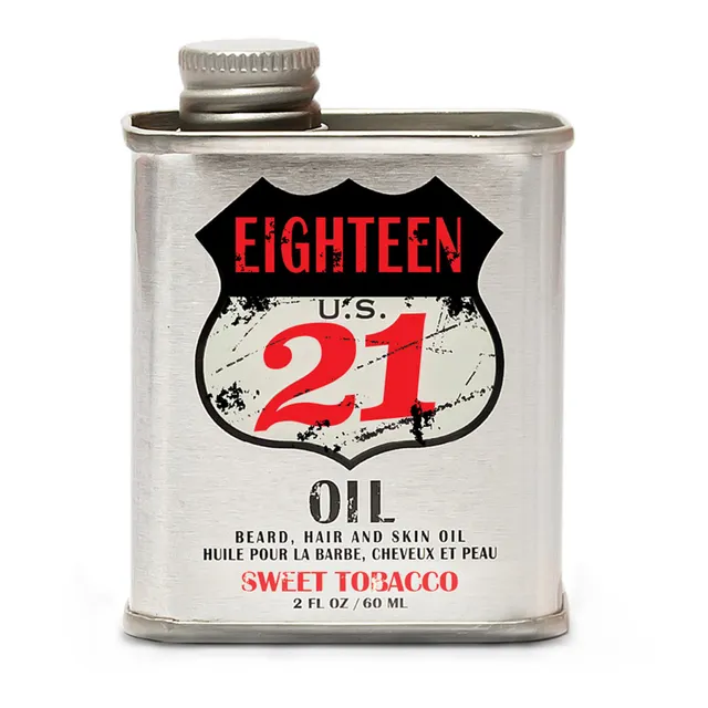 18.21 Man Made Beard, Hair & Skin Oil Sweet Tobacco (60mL)