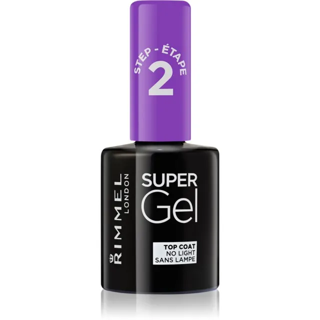 Rimmel Super Gel Step 2 Glitter Pealislakk helendava sära andmiseks 12 ml