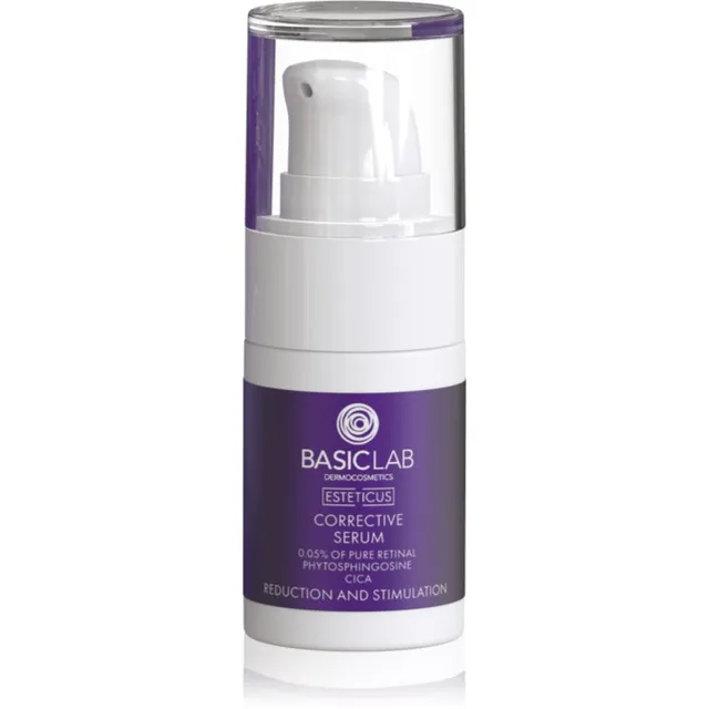 BasicLab Dermocosmetics Esteticus Korrigeeriv seerum pigmendilaikude vähendamiseks 0.05% Pure Retinal 15 ml