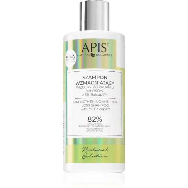 Apis Natural Cosmetics Natural Solution 3% Baicapil Tugevdav šampoon juuste väljalangemise vastu 300 ml