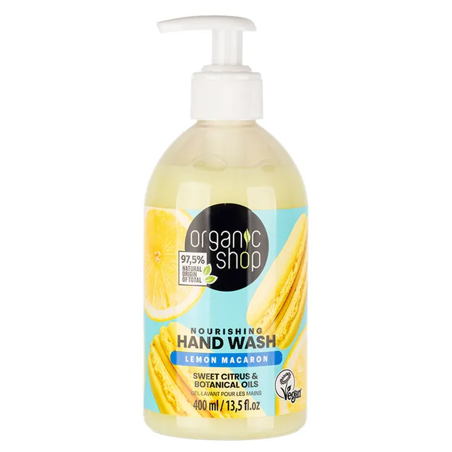 ORGANIC SHOP Lemon Macaron Nourishing Hand Wash 400ml