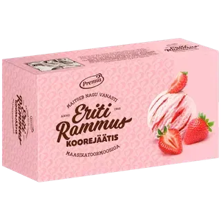 Eriti Rammus Maasika-Koorejäätis maasikatoormoosiga 480 g/1 l