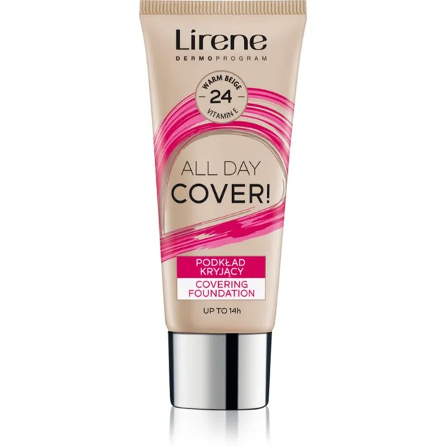 Lirene ALL DAY COVER! Väga hea katvusega vedel jumestuskreem varjund 24 Beige 30 ml